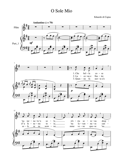 Eduardo Di Capua: O sole mio