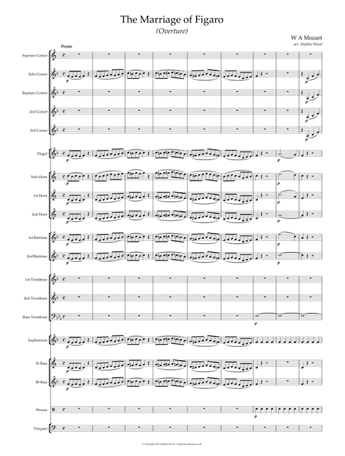 Overture to The Marriage of Figaro (Arr. Stephen D Wood) - W A Mozart (Brass Band)