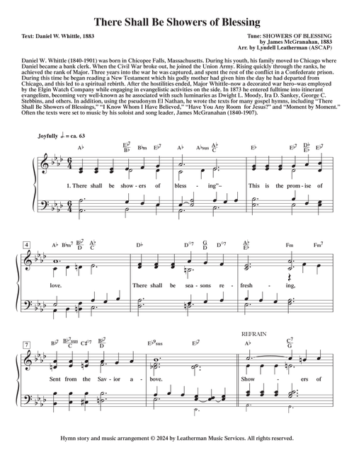 There Shall Be Showers of Blessing (Arr. Lyndell Leatherman) - Gaither Homecoming (Piano-Vocal-Guitar (Piano Accompaniment))