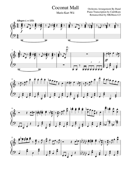 Coconut Mall - Piano Solo