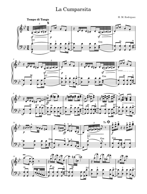 La Cumparsita – accordion