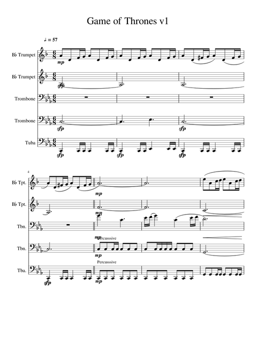Game of Thrones - Brass Quintet