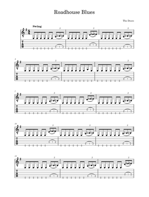 Roadhouse blues – The Doors Roadhouse Blues