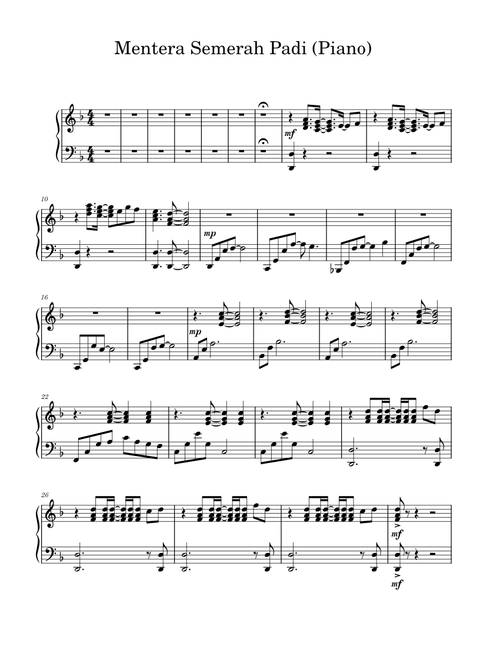 Mentera Semerah Padi  Piano