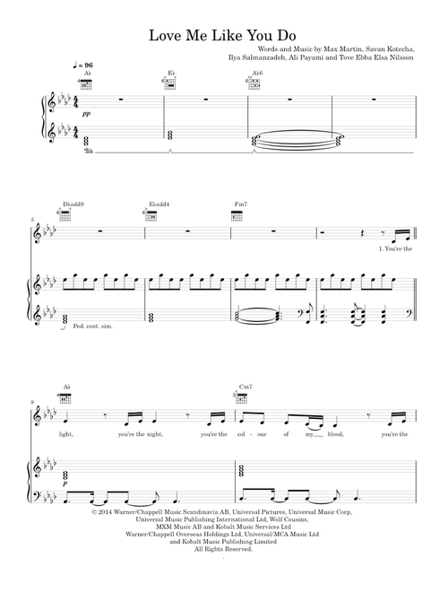 Love me like you do - Ellie Goulding (Piano-Voice-Guitar)