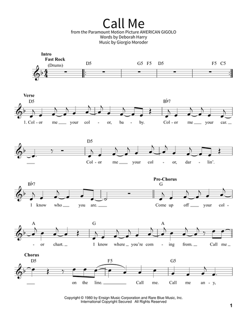 Call Me - Blondie (School of Rock - Vocals)