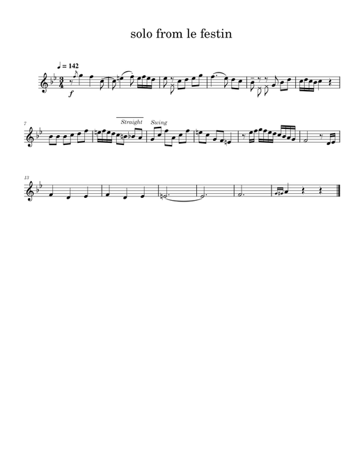 Le Festin – Michael Giacchino | Clarinet Solo from Le Festin