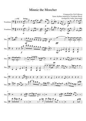 Minnie the moocher - Cab Calloway Sheet Music for Trombone, Tuba ...