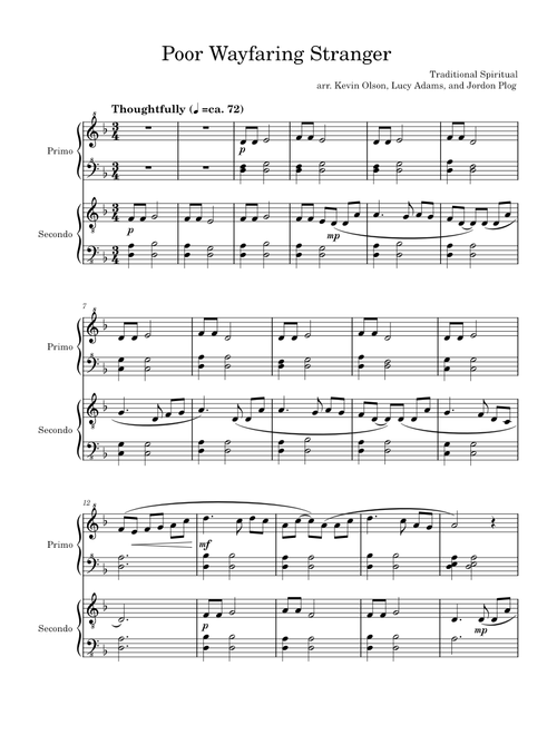 Wayfaring stranger – Poor Man's Poison Poor Wayfaring Stranger - Piano Duet