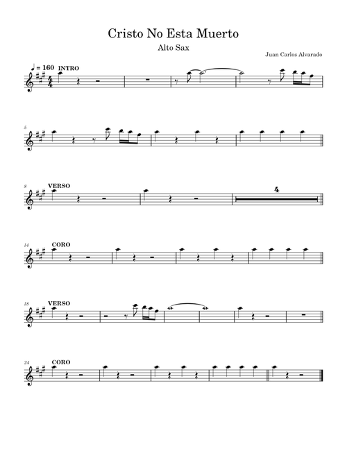 Cristo No Esta Muerto - Alto Sax