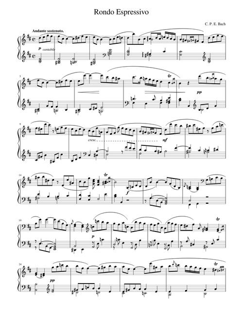 Rondo Espressivo by C. P. E. Bach