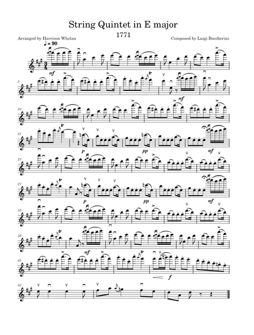 String Quintet in E major