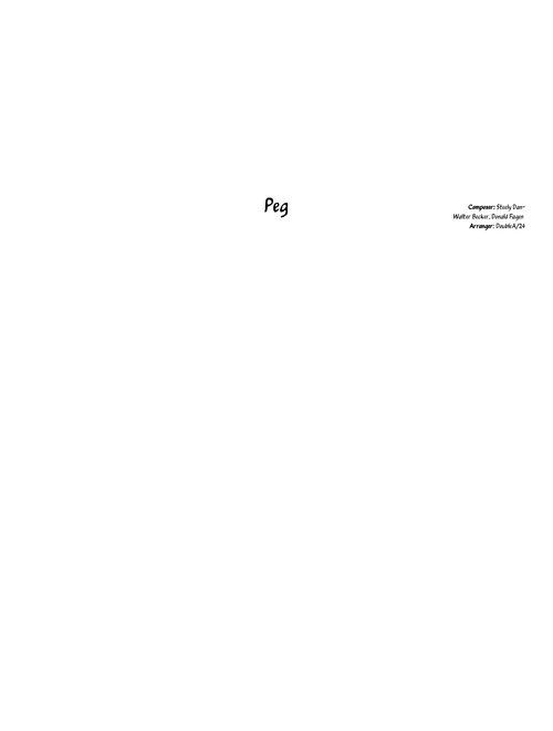 Peg - Steely Dan: For Jazz Combo