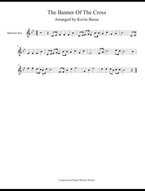 The Banner Of The Cross - Bari Sax (Arr. Kevin Busse) (Baritone Sax Solo)