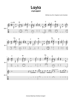 Layla - Eric Clapton Sheet Music and Tab with Chords for Guitar (Solo ...