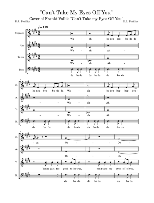 Can’t take my eyes off of you – Frankie Valli Can't Take My Eyes Off of You FINAL COPY