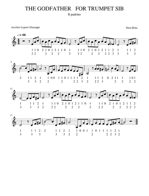 THE GODFATHER FOR TRUMPET SIB