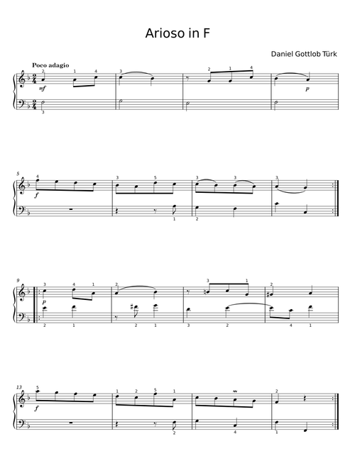Arioso in F Major - Daniel Gottlob Türk