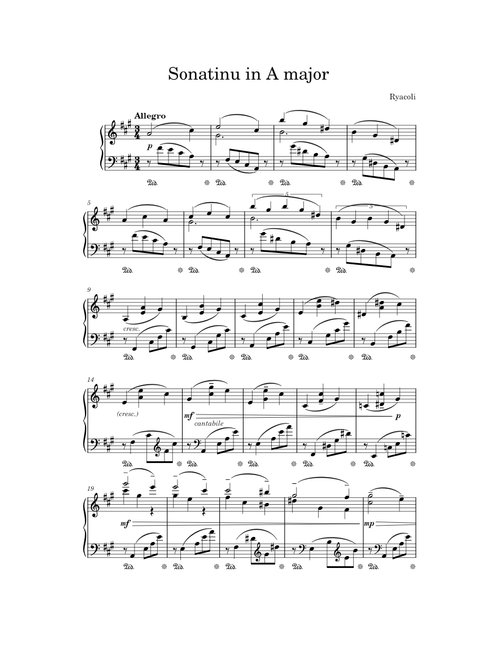 Sonatinu in A major