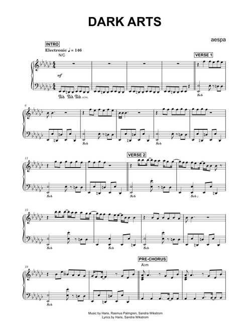 Dark Arts - aespa (Piano)