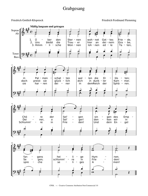 Grabgesang - Friedrich Ferdinand Flemming