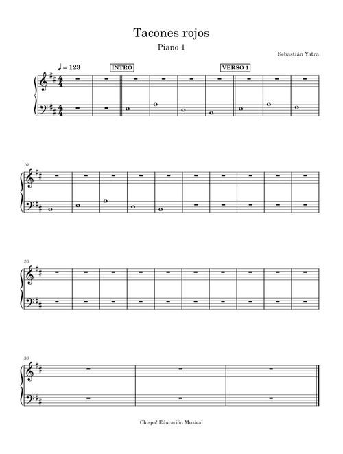 Tacones Rojos – Sebastián Yatra | Piano 1