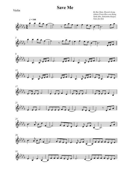 Save Me (Arr. Wesley S. SIlva) - BTS (Violin Solo)