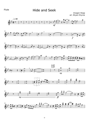 Hide and seek – Imogen Heap Double Reeds and Flute Sheet Music for
