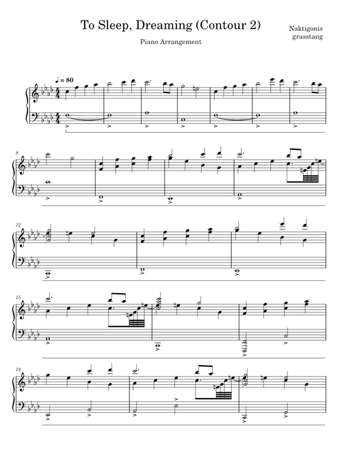 To Sleep, Dreaming (Contour 4) - Naktigonis