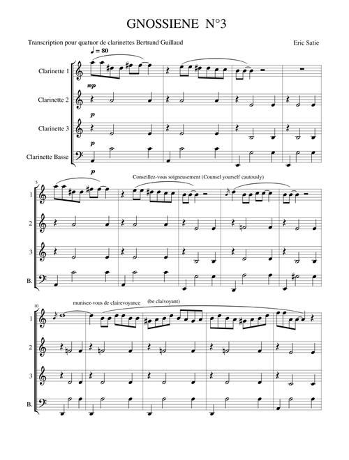 Gnossienne no 3 – Erik Satie