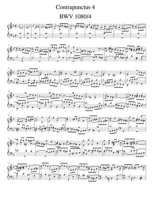 JS Bach: Art of Fugue Contrapunctus 4