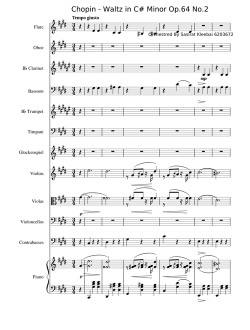 Chopin Waltz Op.64 No.2 in C#Minor – Frédéric Chopin Waltz Opus 64 No. 2 in C Minor