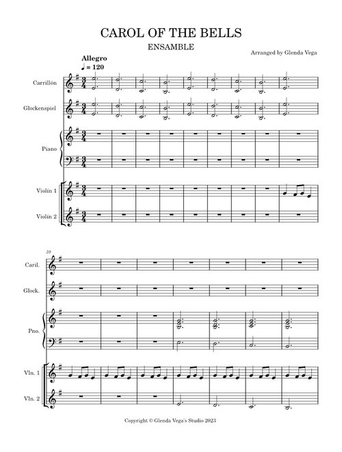 CAROL OF THE BELLS - ENSAMBLE