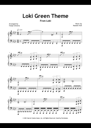 Play Official version of Loki Green Theme Sheet Music by Natalie Holt ...