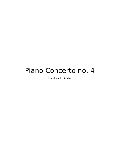 Piano concerto no. 4