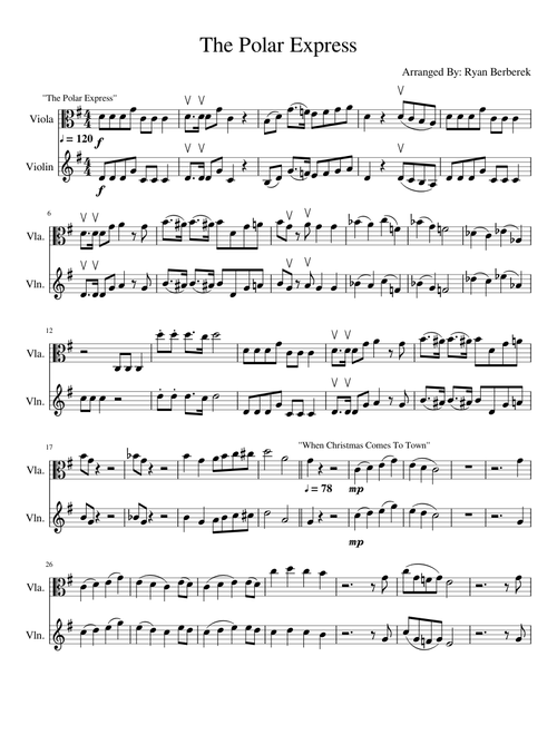 The Polar Express (Melody Only)