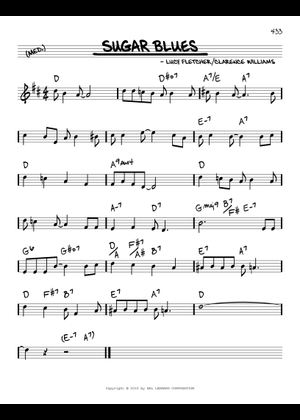 Sugar Blues (Lead sheet with lyrics ) Sheet Music with Chords for