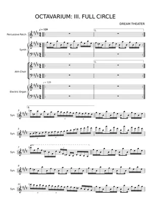 Dream Theater - Octavarium guitar solo part (21:27~23:44) Sheet Dream Theater - Octavarium guitar solo part (21:27~23:44) Sheet