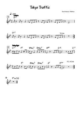 Free Tokyo Traffic by The Dave Brubeck Quartet sheet music