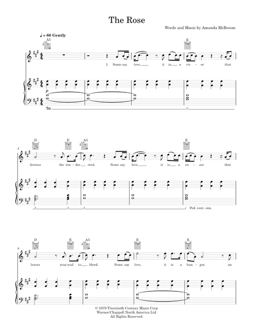 The rose - Westlife (Piano-Voice)
