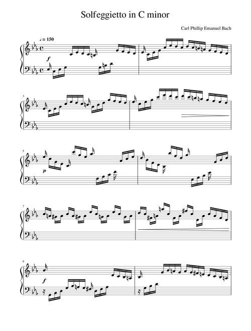 Solfeggietto in C minor - C.P.E. Bach