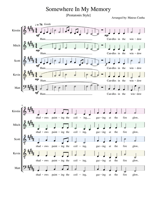 Somewhere In My Memory [Pentatonix Style] - Acapella Full Arrangement