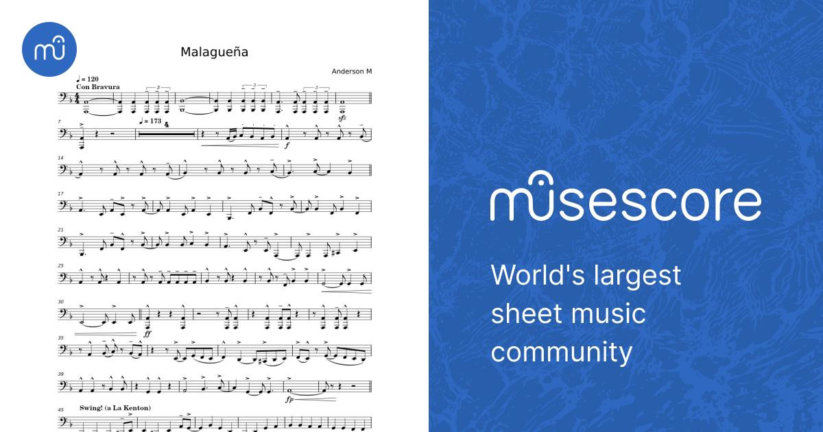 Malaguena - Ernesto Lecuona Sheet music for Piano (Solo) Easy ...