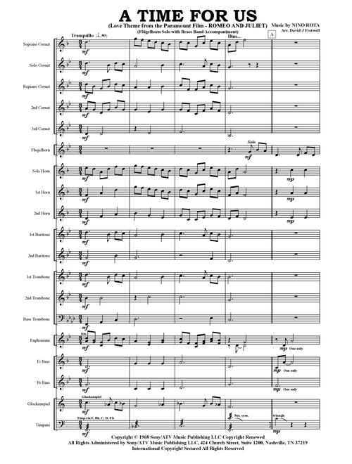 A Time For Us (Love Theme) (Arr. David J Fretwell) - Nino Rota (Brass Band)