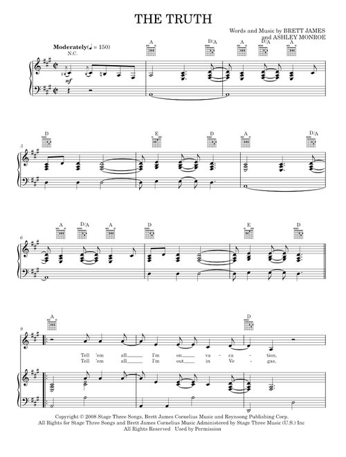 The truth - Jason Aldean (Piano-Vocal-Guitar)