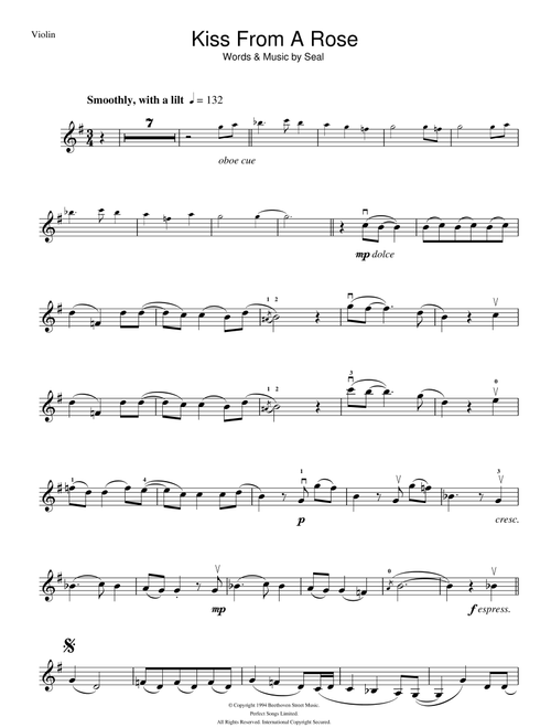 Kiss From A Rose - Seal (Violin Solo)