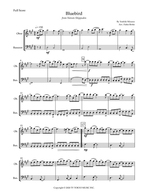 Ikimono Gakari's Blue Bird (Arr. Fabio Britto) - Yoshiki Mizuno (Instrumental Duet)