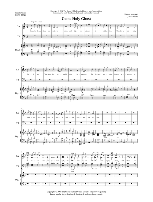 Come, Holy Ghost (Attwood)