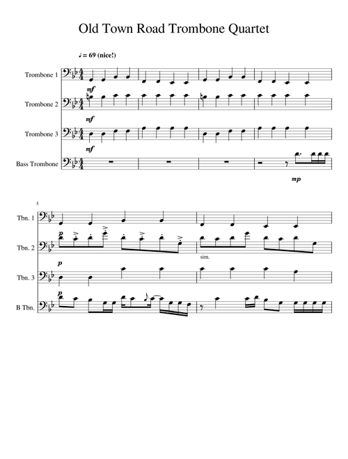 Old Town Road Trombone Quartet