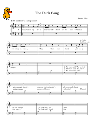 The Duck Song – Bryan Oden The Duck Song for Concert Band Sheet Music ...